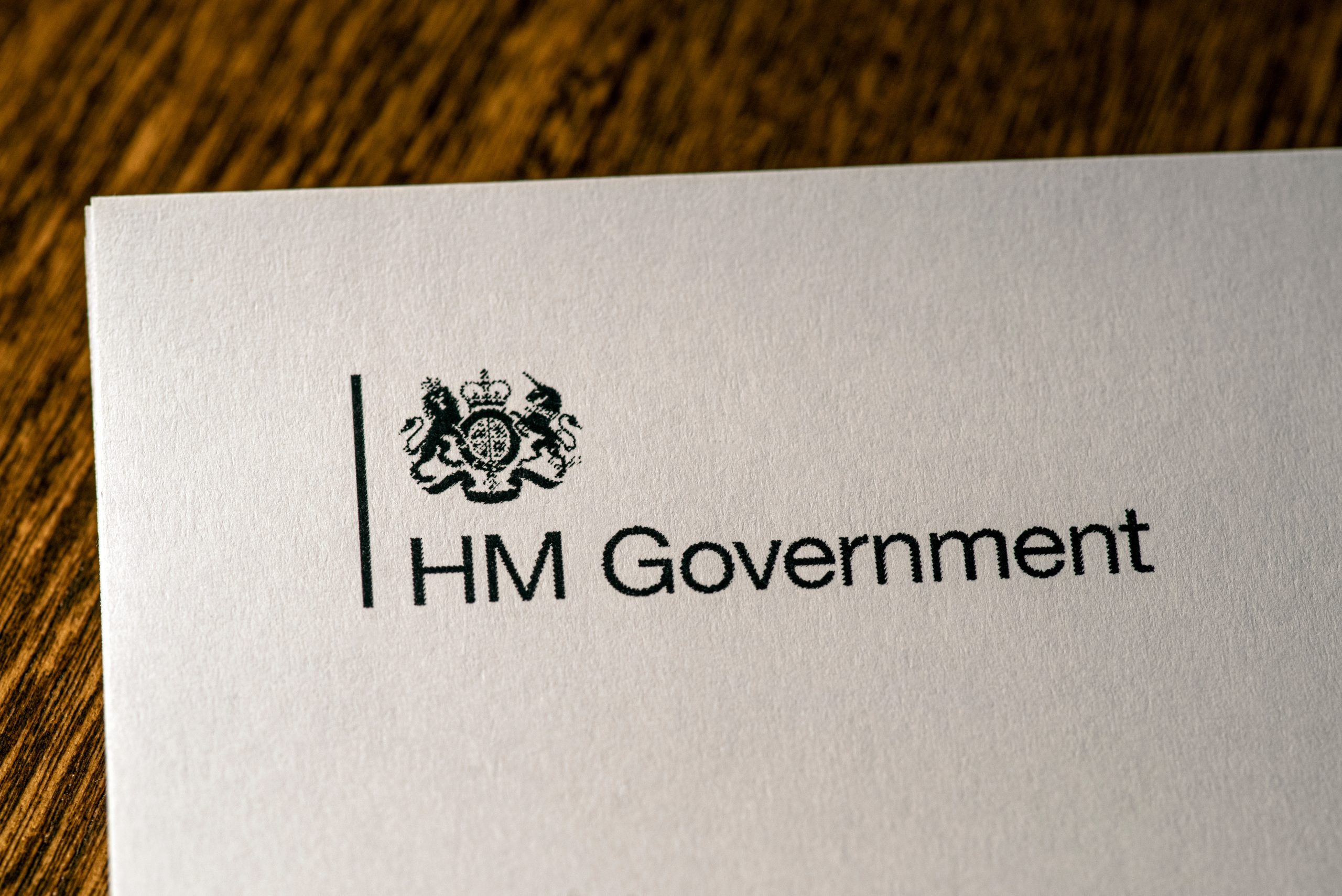 Letter with heading HM Government