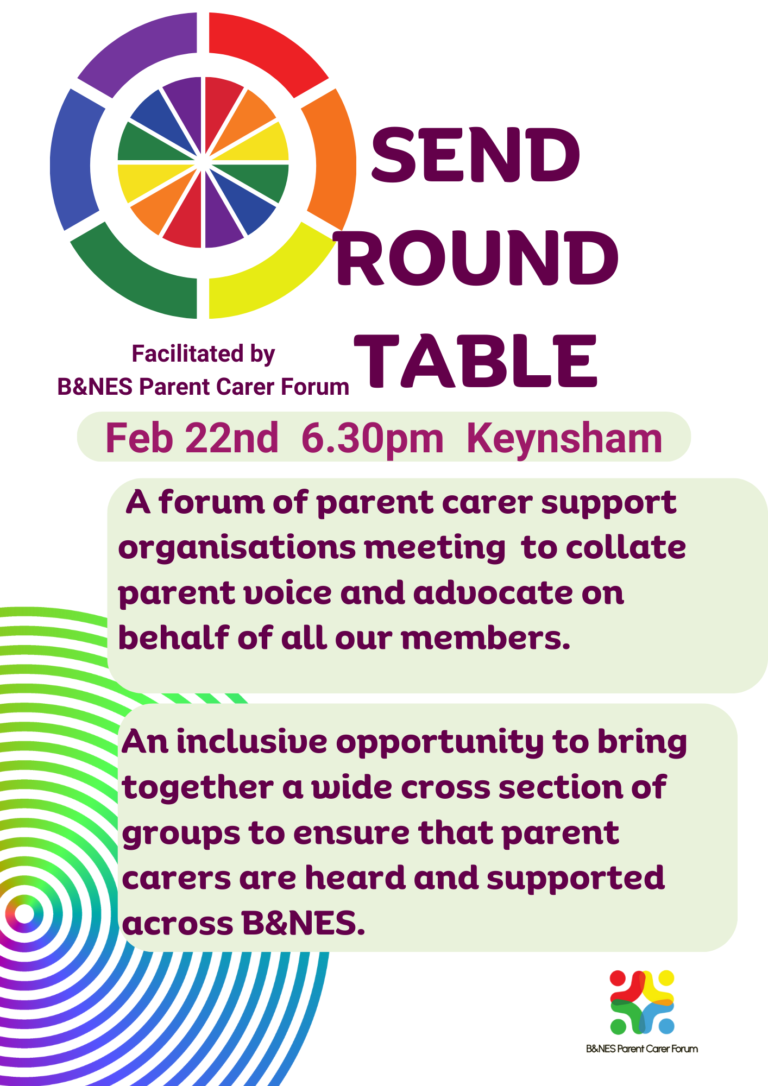 Information poster for SEND Round Table meeting